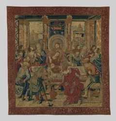 Ostatnia Wieczerza, ok. 1525-28 (wełna, jedwab, srebrno-złota nić)